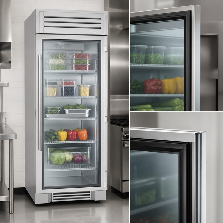 Product image #3 for True 36-Inch One-Section Upright Reach-In Refrigerator with Low-E Glass Door, Self-Contained Top-Mounted Refrigeration