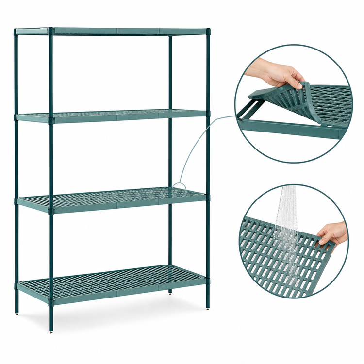 Product image #3 for Metro Super Erecta Pro 18 x 30 x 63 Inch 4-Shelf Starter Unit with Polymer Shelf Mats