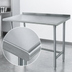 Thumbnail image #3 for Advance Tabco Special Value 72-Inch x 30-Inch 16-Gauge 430 Stainless Steel Open Base Work Table with 1-1/2-Inch Rear Backsplash