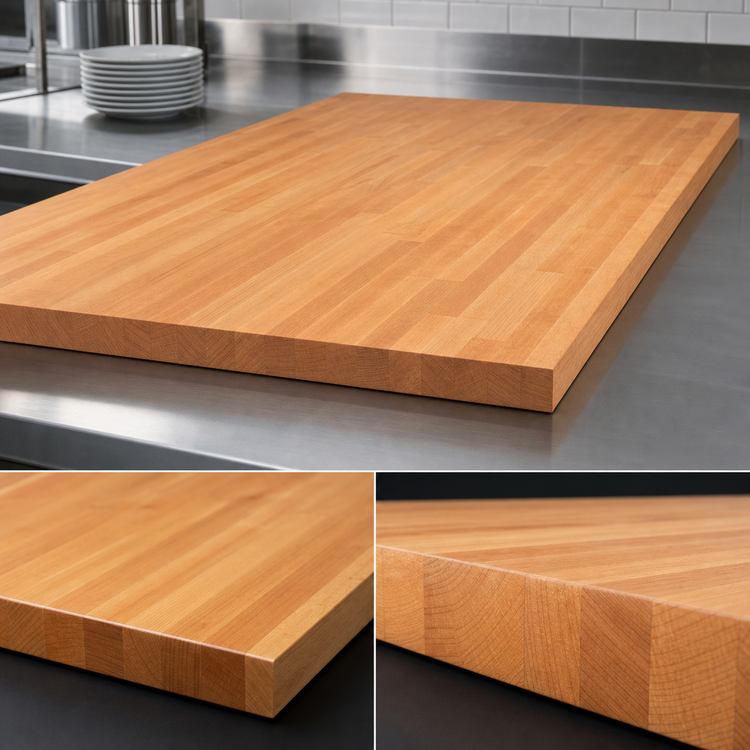 Product image #3 for John Boos Boos Block 144 x 32 x 1-1/2-Inch Blended Edge Grain American Cherry Kitchen Countertop