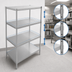 Thumbnail image #3 for John Boos Stainless Steel Dry Storage Shelving Unit with 3 Adjustable Shelves, 42W x 18D x 60H