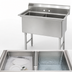 Thumbnail image #3 for Advance Tabco FS-2-1620 2-Compartment Fabricated Stainless Steel Sink, 16 x 20 x 14-Inch Bowls, No Drainboards