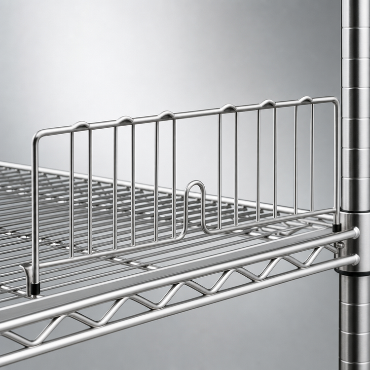 Product image #3 for Metro Super Erecta 8-Inch Tall x 24-Inch Deep Stainless Steel Shelf Divider