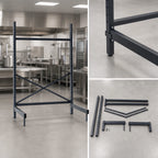 Thumbnail image #3 for Metro SmartLever SM863024-KIT Stationary Cantilevered Shelving Starter Unit Kit, Epoxy-Coated Steel, for 30"W x 24"D Shelves
