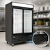 Thumbnail image #3 for Kelvinator Commercial 54-Inch 2-Section Sliding Glass Door Bottom-Mount Reach-In Merchandiser Refrigerator