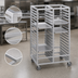 Thumbnail image #3 for Channel Manufacturing Standard Series Double Section Aluminum Cafeteria Tray Rack, 70-Inch High, 48 Tray Capacity