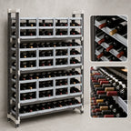 Thumbnail image #3 for Cambro Camshelving® EXUWR144872480 Stationary Plastic Wine Rack Unit, 144-Bottle Capacity, 14 x 48 x 72 Inches, Speckled Gray