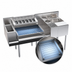 Thumbnail image #4 for Krowne Royal Series Single Zero-Step Refrigerated Speed Station with 10-Circuit Cold Plate, Sink, Glass Rinser, and Speedrail