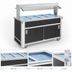 Thumbnail image #3 for Atlas Metal BLC-5-BU 5-Pan Mobile Iced Cold Food Buffet Counter