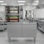 Thumbnail image #2 for Crown ECX-2-6 Two-Compartment Electric Convection Steamer with 6 Gallon Kettle