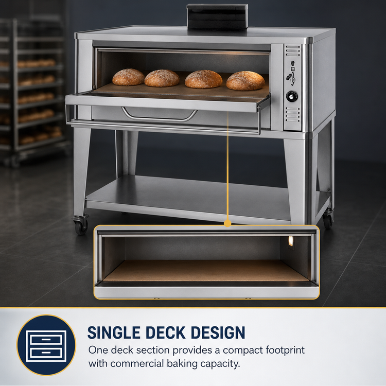 Product image #3 for Blodgett 961 SINGLE Gas Single Deck Oven with 42 x 32 Inch Deck Interior