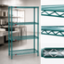 Thumbnail image #3 for Eagle Valu-Gard 4-Tier Wire Shelving Starter Unit, 36W x 24D x 74H, Green Epoxy
