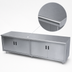 Thumbnail image #3 for Advance Tabco 72 in. x 24 in. Enclosed Stainless Steel Work Table with Cabinet Base and Hinged Doors, 14-Gauge Top