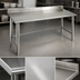 Thumbnail image #3 for Eagle Deluxe Series Stainless Steel Work Table with Backsplash, 60 x 30 Inches