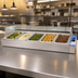 Thumbnail image #3 for Countertop Wet Bain Marie Food Warmer, Stainless Steel, 5-Pan Capacity, 110V