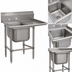 Thumbnail image #3 for Advance Tabco Regaline 1-Compartment Commercial Sink with Right-Hand Drainboard, 20 x 20 x 14 Inch Bowl