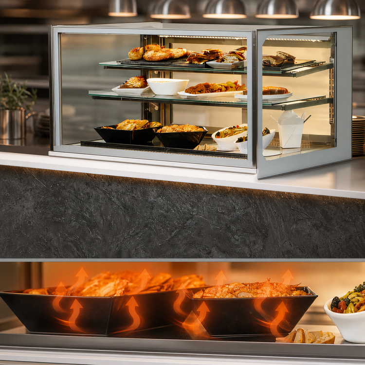 Product image #3 for Federal Industries Italian Glass Series 36-Inch Heated Drop-In Counter Display Case