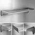 Thumbnail image #3 for Eagle Group 108 Inch x 12 Inch Wall-Mounted Stainless Steel Shelf with Mounting Brackets, 14 Gauge Type 304