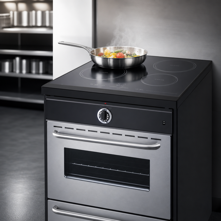Product image #3 for Summit Commercial 24-Inch Slide-In Induction Smooth-Top Range with 2.92 Cu. Ft. Oven