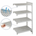 Thumbnail image #4 for Cambro Camshelving Premium 4-Shelf Vented Add-On Polymer Shelving Unit, 21 x 42 x 72 Inches, Speckled Gray