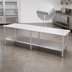 Thumbnail image #3 for Sapphire 120 Inch x 30 Inch Stainless Steel Work Table with Reinforced Top and Adjustable Undershelf