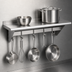 Thumbnail image #3 for 304 Stainless Steel Wall Shelf with Pot Rack and Hooks