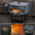 Thumbnail image #3 for Marra Forni MS68-32W Square Wood-Fired Commercial Pizza Oven with 68 x 32 in Brick Deck and Steel Stand