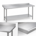 Thumbnail image #3 for Duke Supreme 14-Gauge Stainless Steel Work Table with 1-1/8 Inch Riser and Stainless Undershelf, 120 x 24 Inches