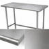 Thumbnail image #3 for Advance Tabco 84-Inch x 30-Inch 16-Gauge 430 Stainless Steel Top Open Base Work Table with Galvanized Legs