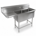 Thumbnail image #3 for John Boos Pro-Bowl 2-Compartment Commercial Stainless Steel Sink with Left Drainboard and 10
