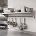Thumbnail image #3 for Advance Tabco Wall-Mounted Shelf with Pot Rack, 132-Inch W x 12-Inch D, Stainless Steel