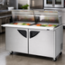Thumbnail image #3 for Turbo Air Super Deluxe 60-Inch Two-Section Sandwich/Salad Mega Top Prep Table with Clear Lids, 24-Pan Opening