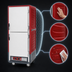 Thumbnail image #3 for Metro C5 3 Series Full-Height Mobile Heated Holding Cabinet with Dutch Solid Doors and Fixed Wire Slides