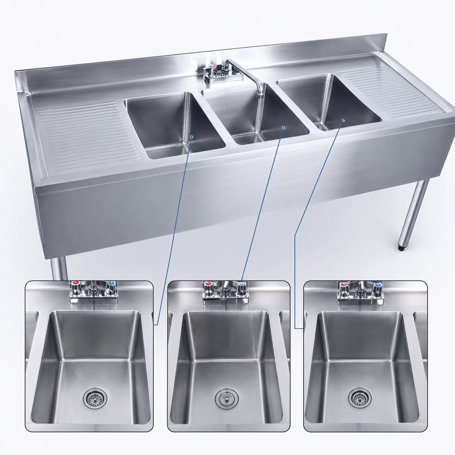 Three-Compartment Sink