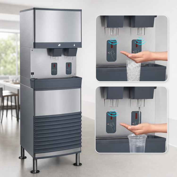 Product image #3 for Symphony Plus 25FB414A-S Freestanding Ice and Water Dispenser with Air-Cooled 425 lb. Chewblet Ice Machine