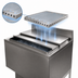 Thumbnail image #4 for BK Resources UBB-18-IBCP30-10 Underbar Insulated Ice Bin with 10-Circuit Aluminum Cold Plate, 80 lb Capacity