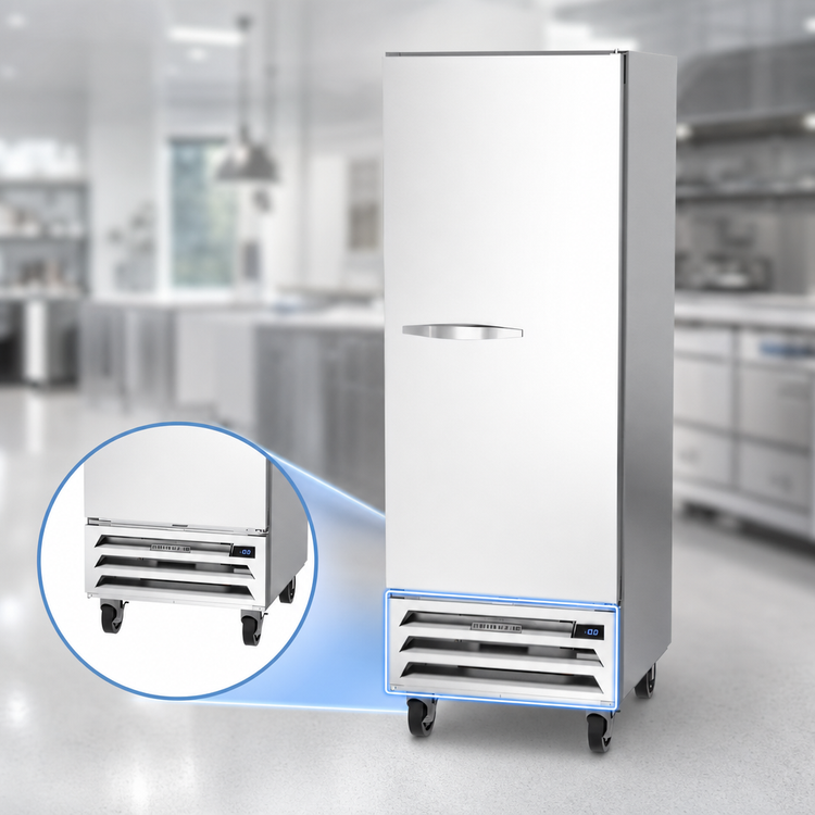 Product image #3 for Beverage-Air Vista® Series 1-Section Bottom-Mount Reach-In Freezer, Solid Door, 11.9 Cu. Ft., 24"W