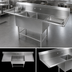 Thumbnail image #3 for John Boos Pro-Bowl 2-Compartment Stainless Steel Sink with 36-Inch Left & Right Drainboards, 30 x 24 x 12 In. Bowls