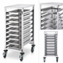 Thumbnail image #4 for Winco 12-Tier Mobile Under-Counter Stainless Steel Steam Table Pan Rack
