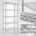 Thumbnail image #3 for EAGLEbrite 5-Tier Commercial Wire Shelving Starter Unit, 42 x 21 x 74 Inches, Zinc Finish