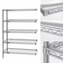 Thumbnail image #3 for EagleGard 5-Tier Add-On Wire Shelving Unit, 72W x 24D x 86H, Hybrid Epoxy Finish