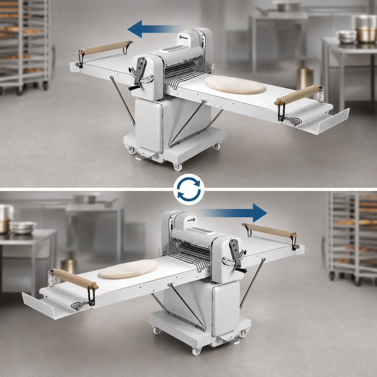 Product image #3 for Univex SFG 600 TMM Reversible Floor-Model Dough Sheeter with 24-Inch Rollers and 23-3/4-Inch Belt
