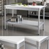 Thumbnail image #3 for New Age 84-Inch x 24-Inch Poly Top Work Table with Aluminum Open Base