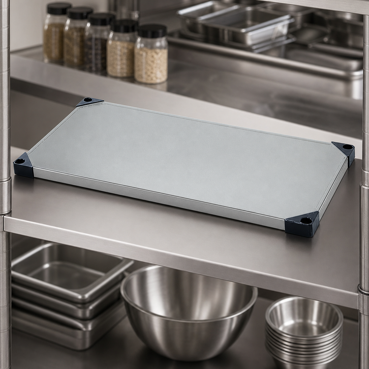 Product image #3 for Quantum 72 Inch x 18 Inch Solid 304 Stainless Steel Shelf with Marine Edge