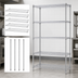 Thumbnail image #3 for Quantum 72-Inch x 24-Inch x 54-Inch Chrome Plated Stationary Wire Shelving Starter Kit with 5 Shelves
