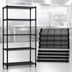 Thumbnail image #3 for Quantum Black Epoxy Antimicrobial Wire Shelving Starter Kit, 60 Inch W x 18 Inch D x 54 Inch H, 5 Shelves