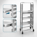 Thumbnail image #3 for Channel Manufacturing 571AC 39-Pan Side-Load Aluminum Bun Pan Rack, 1.5-Inch Spacing, 28.5W x 18D x 70H