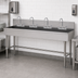 Thumbnail image #3 for Advance Tabco 80-Inch Freestanding Multi-Station Hand Wash Sink with 8-1/2-Inch Backsplash and 4 Faucet Hole Sets