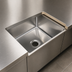 Thumbnail image #3 for John Boos Weld-In Undermount Single-Compartment Sink, 18 x 18 x 12 Inches, 14 Gauge Type 300 Stainless Steel