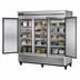 Thumbnail image #3 for True TS-72-HC Three-Section Solid Door Reach-In Refrigerator, 78 1/8-Inch Wide, Stainless Steel